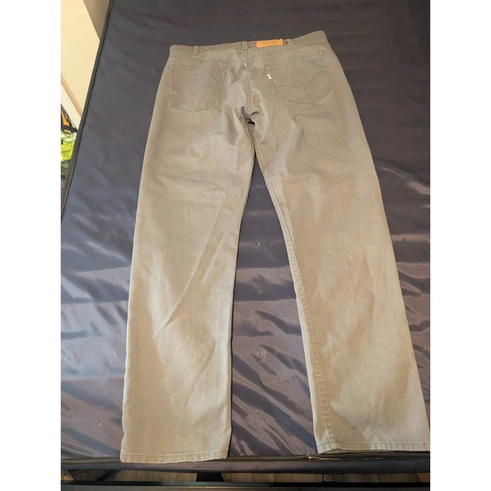 Levi Strauss & Co Mens Gray Denim Jeans Regular Fit Straight 504 Size 40x32